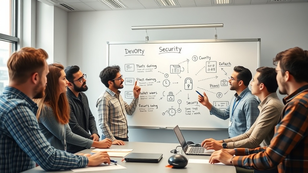 Security analyst reviewing vulnerability metrics and tool integration status on DevSecOps dashboard